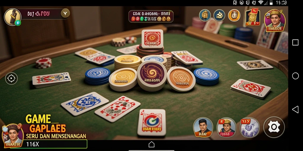 Tampilan menarik gameplay Gaple di 116X.