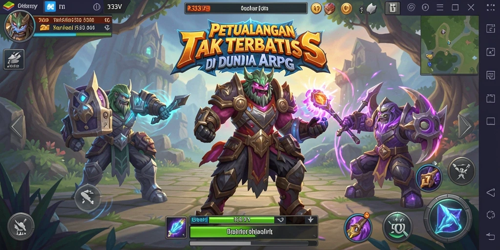Tampilan gameplay intens di dunia ARPG 333V.