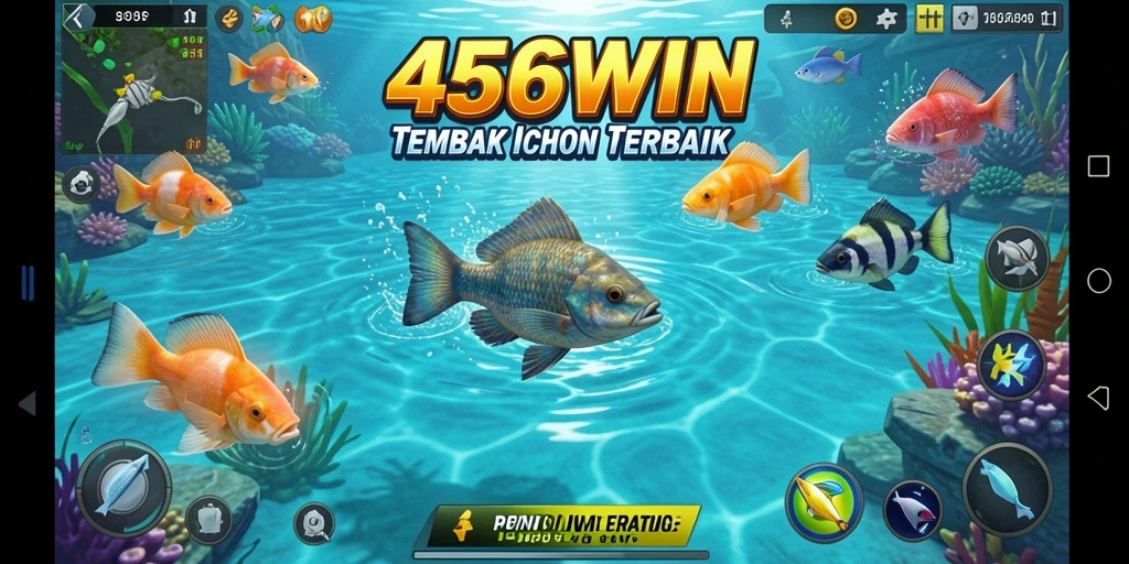 Gameplay menarik dari 456WIN, menunjukkan penembakan ikan yang seru.