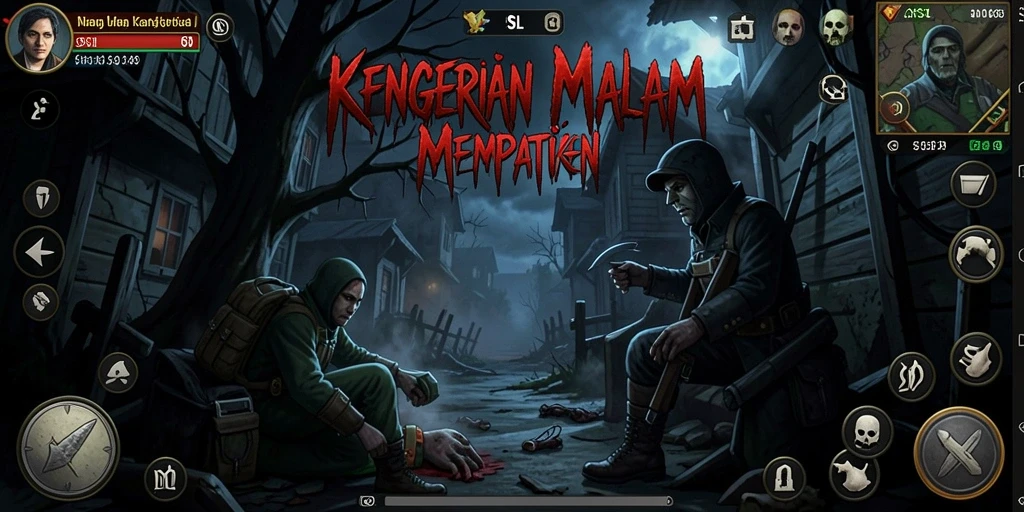 Screenshot dari gameplay <strong>9SL</strong> menampilkan karakter yang berjuang di kegelapan.