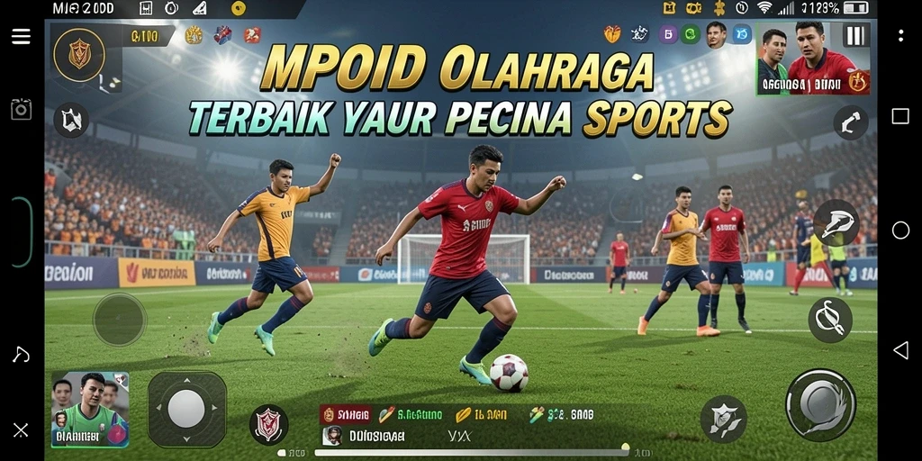 Tampilan gameplay seru MPOID dengan aksi olahraga yang mendebarkan.