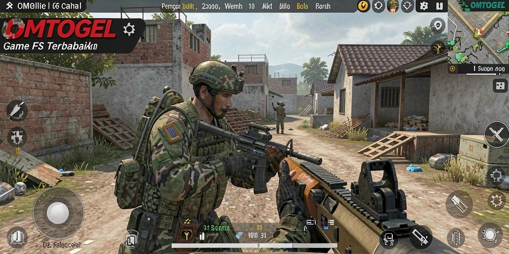 Tampilan gameplay mendebarkan dari OMTOGEL yang penuh aksi FPS.