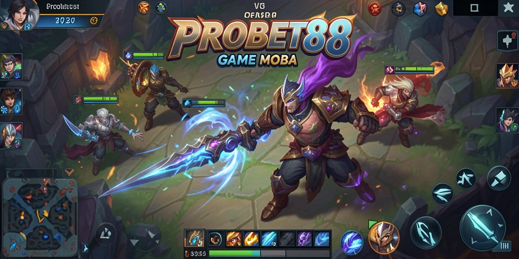 Screenshot dari gameplay seru <strong>PROBET88</strong> di arena MOBA.