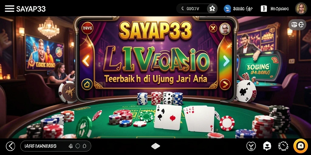 Tampilan gameplay Live Casino SAYAP33 yang memukau dan interaktif.