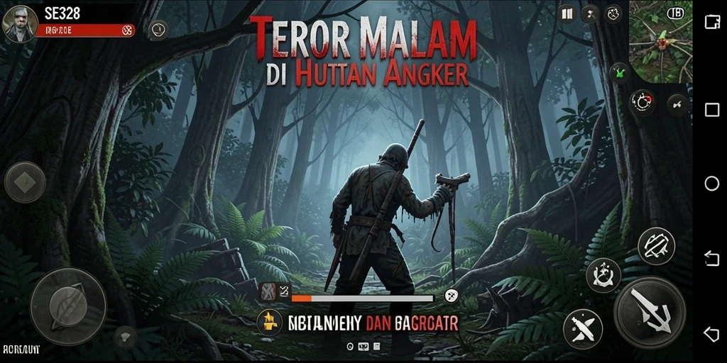 Tangkapan layar menampilkan suasana menakutkan di hutan angker SE328.