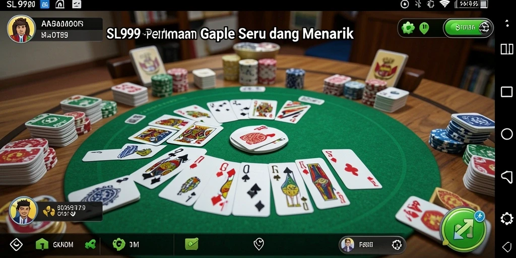 Screenshot gameplay Gaple yang seru dan interaktif.