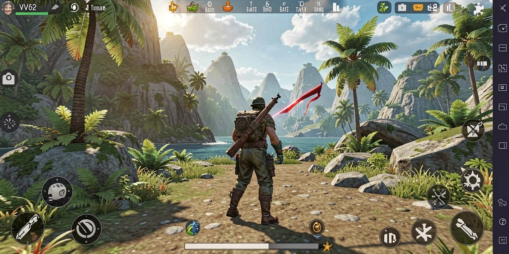 Gameplay <strong>VV62</strong> yang memukau di dunia terbuka yang luas.