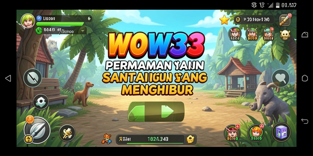 Tampilan gameplay menarik dan penuh warna dari WOW33.
